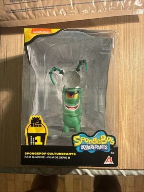 Nickelodeon SpongeBob Cultured Dr. Plankton Figure - Green, Red, Silver